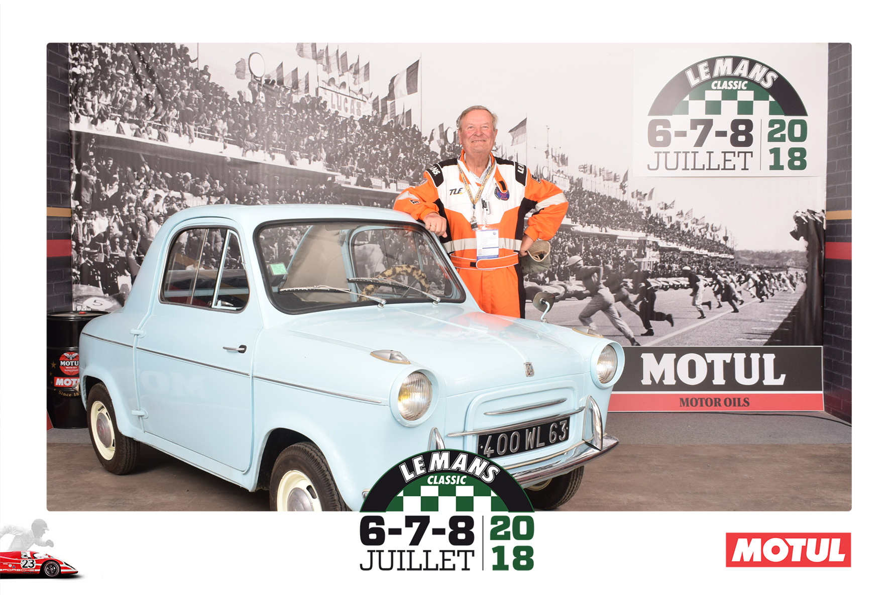 Animation Photocall Retro Le Mans Classic Peter Auto Circuit h Motul Lensman