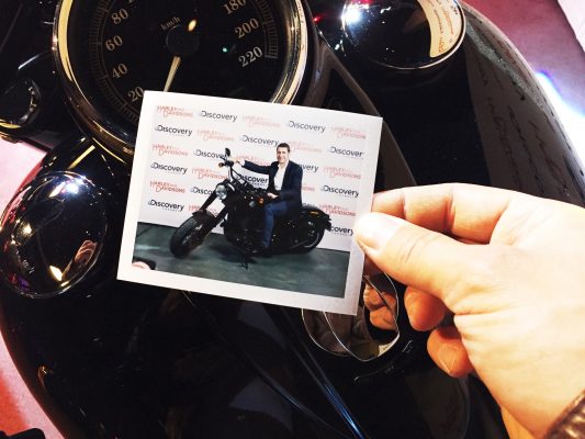 Photocall Polaroid Retro Harley And The Davidson Discovery Channel Eurosport Lensman