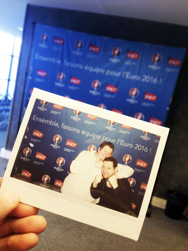 Photocall Polaroid stade De France SNCF Euro Lenman