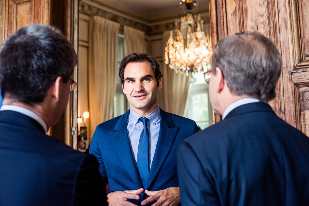 reportage photo credit suisse Roger Federer