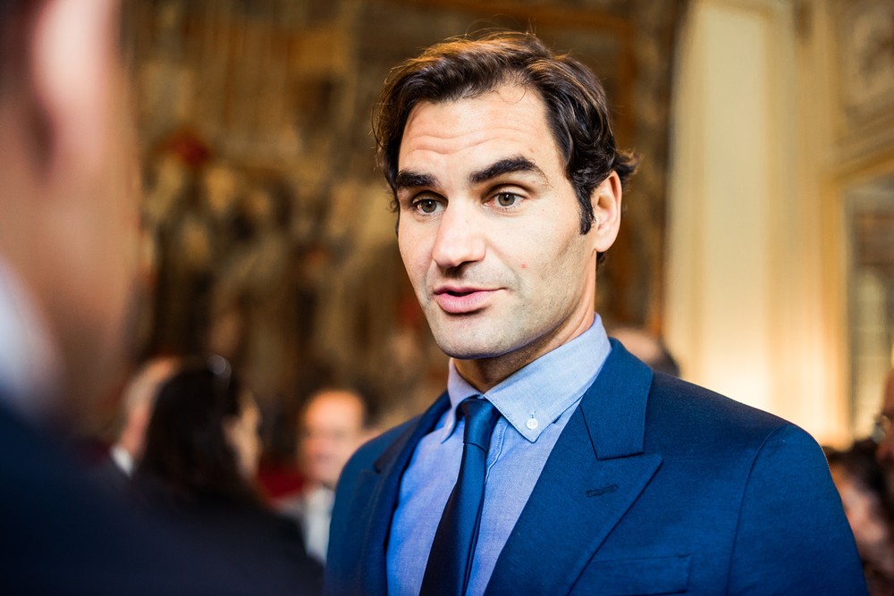 reportage photo credit suisse Roger Federer