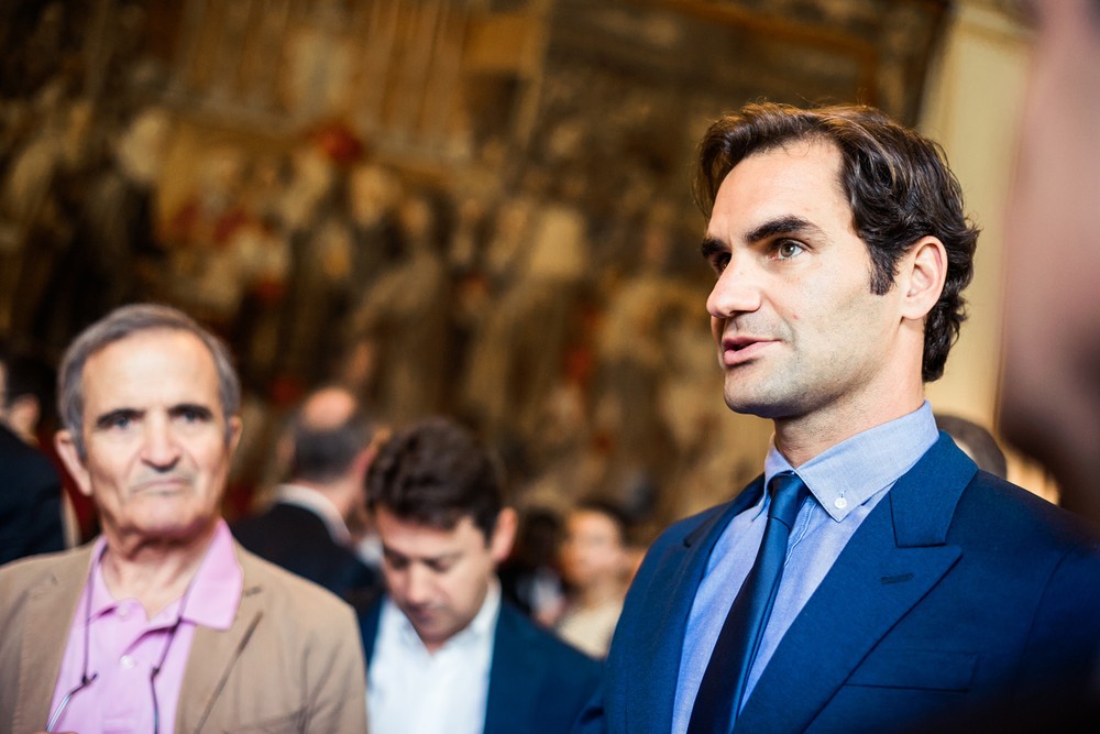 reportage photo credit suisse Roger Federer