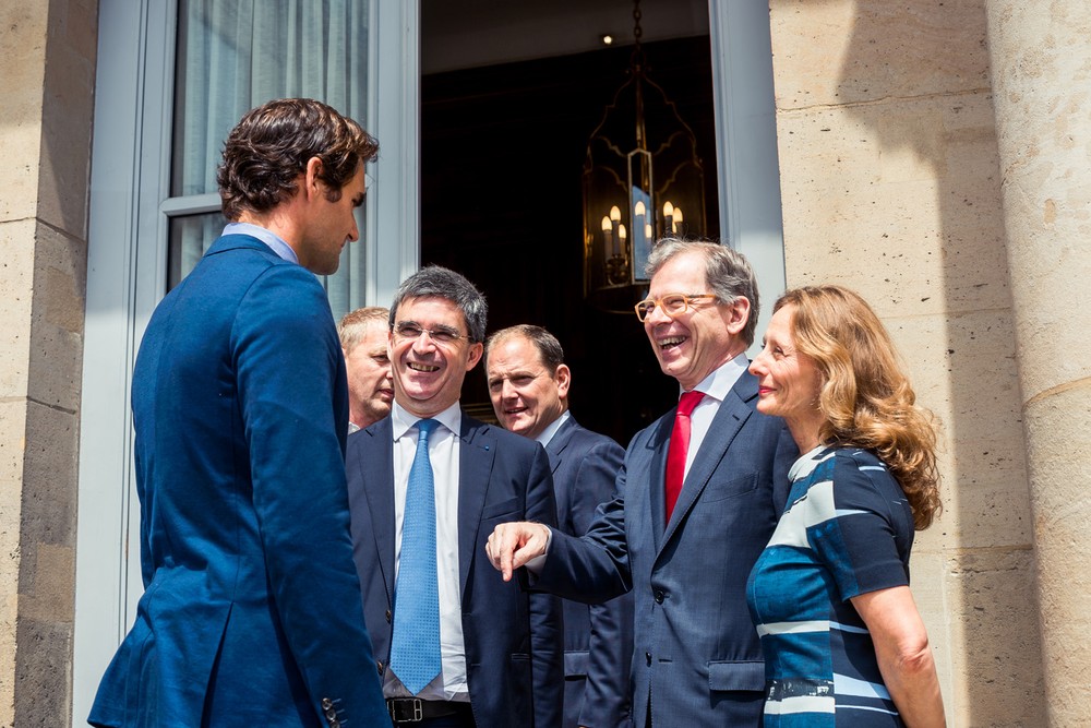reportage photo credit suisse Roger Federer