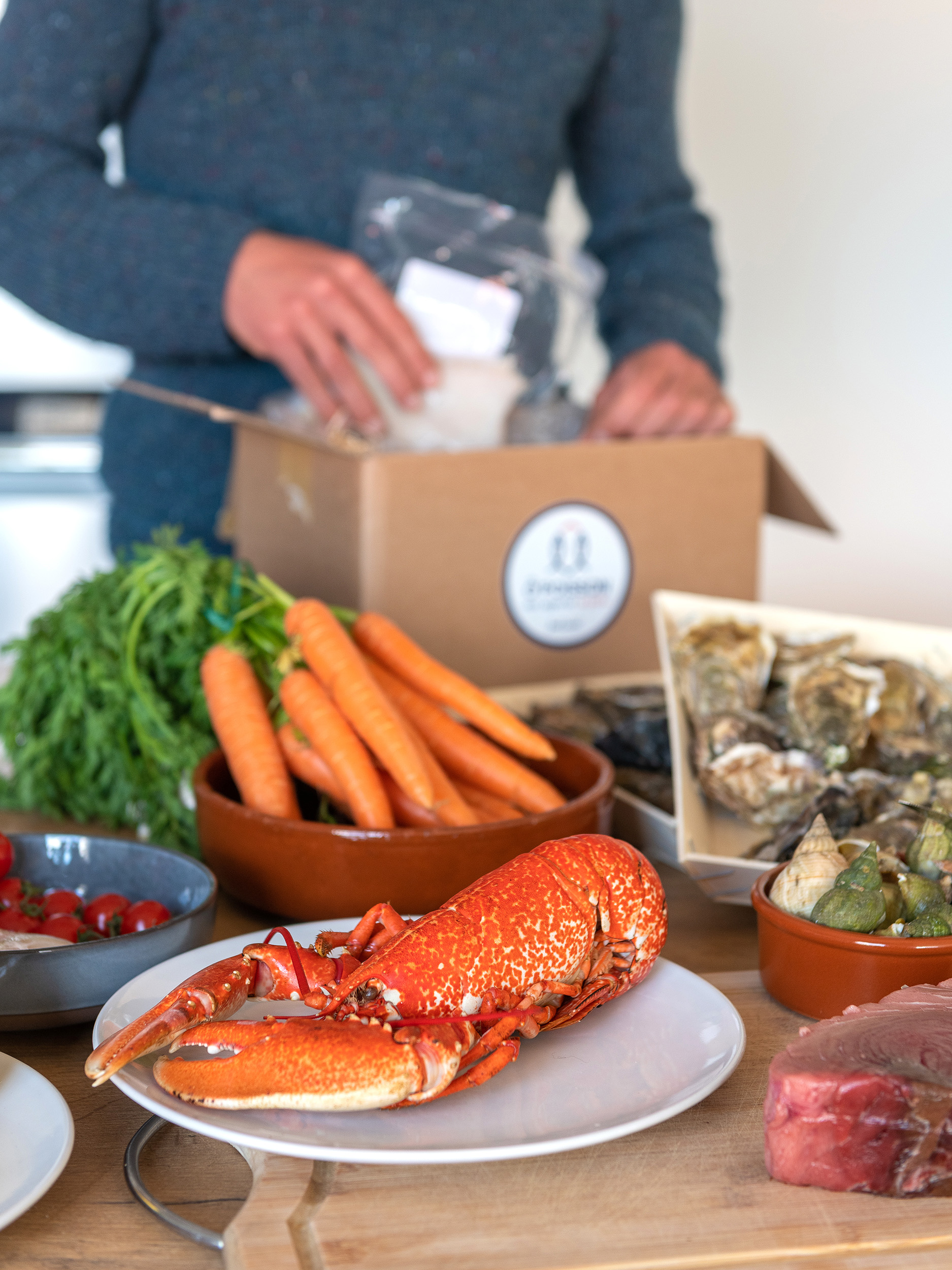 homard fruits de mer packaging Poisson food nature morte cuisine pêcheurs ÔPoisson