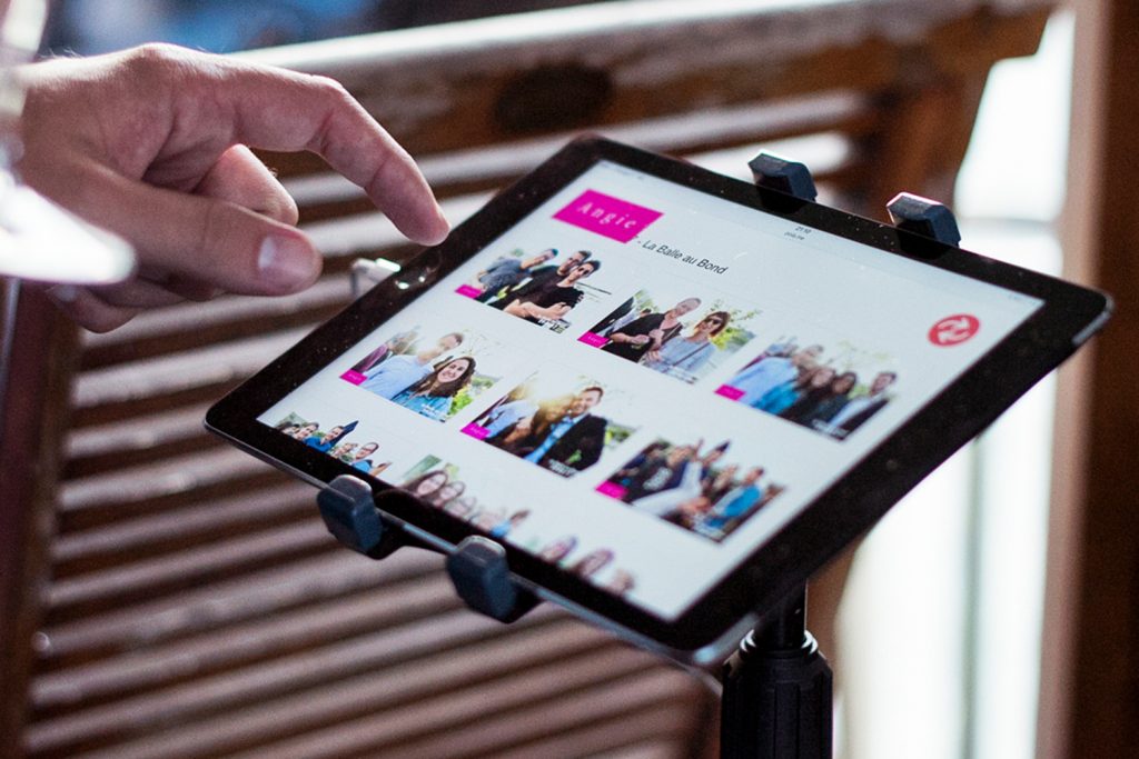 tablette photocall reseaux sociaux