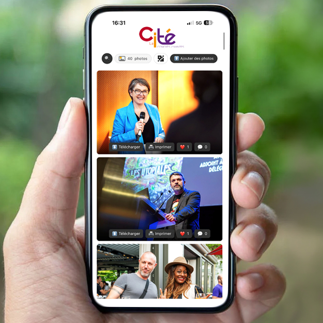 Galerie photo live NOWPIC sur smartphone