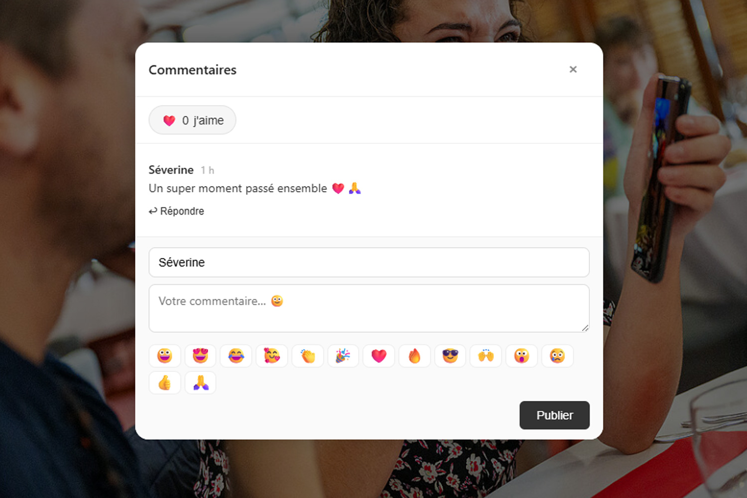 Likes et commentaires dans la galerie photo NOWPIC